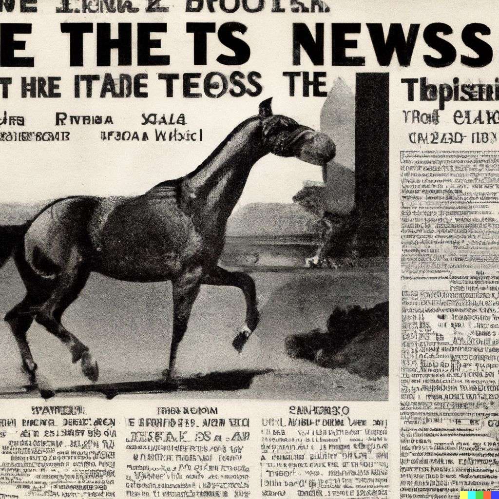 a horse, front page of The New York Times, 1940